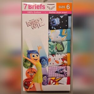 Disney Inside Out Girls' Briefs - Multicolor Pack Size 6